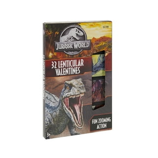 32 Jurassic World Valentine Cards with Charms Mini Lollipops and Happy  Valentine's Day Pen Classroom Exchange Bundle