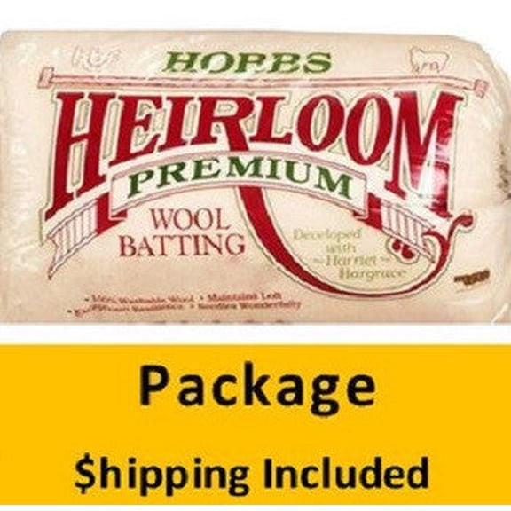 WL120 Hobbs Heirloom Premium Washable Wool Batting (Package, King 120 in x 120 in) shipping included*