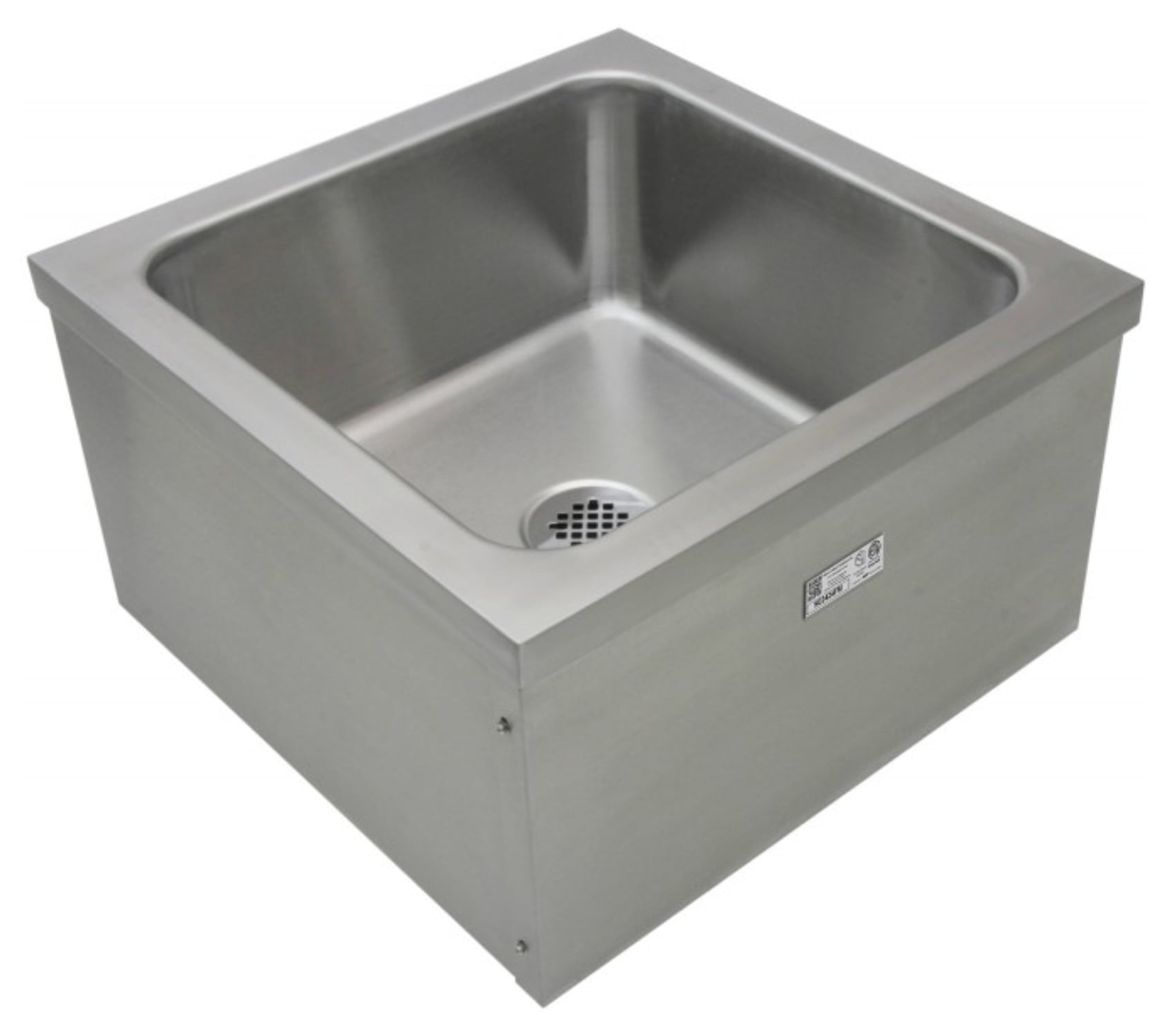 ACE SE2424FM Stainless Steel Floor Mount Mop Sink, 24"W x 24"L x 14"H