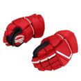 thumbnail image 1 of Gants de Hockey sur Glace Rouges, 1 Paire Ajustement Confortable Gants de Hockey sur Glace pour Adultes Protection Maximale pour Patinage à Roulettes 8 Pouces, 1 of 7