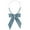 Blue, variant on Unique Bargains Women's Bow Ties Polka Dots Adjustable Strap Pre-tied Ribbon Bowties Pink One Size