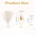 thumbnail image 2 of Uxcell 4 Pcs Wall Decor Metal Gold Wall Art Hanging Planters with Artificial Pampas, Wall-mounted Decor Metal for Display Artwork Plant Hanging Living Room Bedroom, Beige (Diamonds), 2 of 7