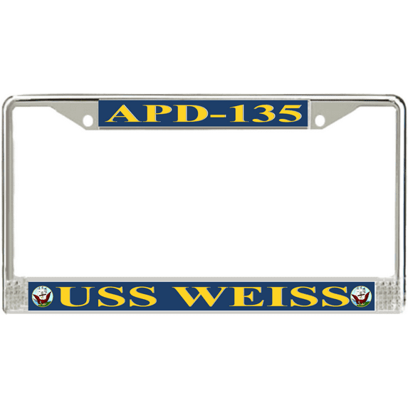 USS Weiss APD-135 License Plate Frame