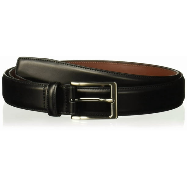 Cinturón de vestir Perry Ellis Amigo para hombre en piel, negro, 38