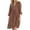 Coffee, variant on biudgviw Linen Dresses for Women Cotton Casual 3/4 Sleeve V Neck Mini Dress Flowy Lounge Pleated Vacation Fall Dress