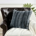 thumbnail image 6 of Home Soft Things Thick Stripe Faux Fur Pillow Covers, 1 piece, 20"x20", Black, 6 of 8