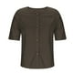 thumbnail image 4 of Vestidos Casuales Para Mujer, Blusas De Mujer De Moda Camiseta de lino con cuello y botones para mujer, informal, de manga larga, para el hogar, 4 of 6