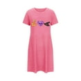 thumbnail image 5 of Royisotas Nightgowns for Women Plus Size Pajamas Hot Pink Comfortable Crew Neck Printed Womens Nightdress, 5 of 5