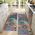 thumbnail image 4 of Kitchen Rugs Sets Of 2,Multicolor Ethnic Paisley and Floral Pattern Anti Fatigue Kitchen Mat Rugs Non Slip Washable,Decorative Kitchen Floor Mats for Kitchen,Sink,Laundry,17"X47", 4 of 5