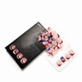 thumbnail image 3 of 4th Of July Independence Day French Tip Press-On Nails, Almond,Red White Blue, Short, 24 Count,C, 3 of 10