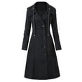thumbnail image 5 of Winter Coats for Women Long Sleeve Wool Warm Slim Fit Coat Fleecce Thick-Parka Overcoat Long Winter Outwear(Black,4XL), 5 of 8