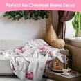 thumbnail image 4 of Christmas Throw Blanket 60"x50",Winter Gray Pink Gnome Xmas Holiday Festival Blanket for Women Men,Soft Cute GIFS Flannel Fleece Throw for Home Living Room Bed Chair Couch Decor, 4 of 7