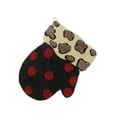 thumbnail image 4 of Gallerie 4" Eclectic Leopard Print and Polka Dot Mitten Christmas Ornament - Red/Brown, 4 of 7