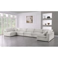 thumbnail image 3 of Meridian Furniture Serene Cream Linen Fabric Deluxe Modular Sectional, 3 of 9
