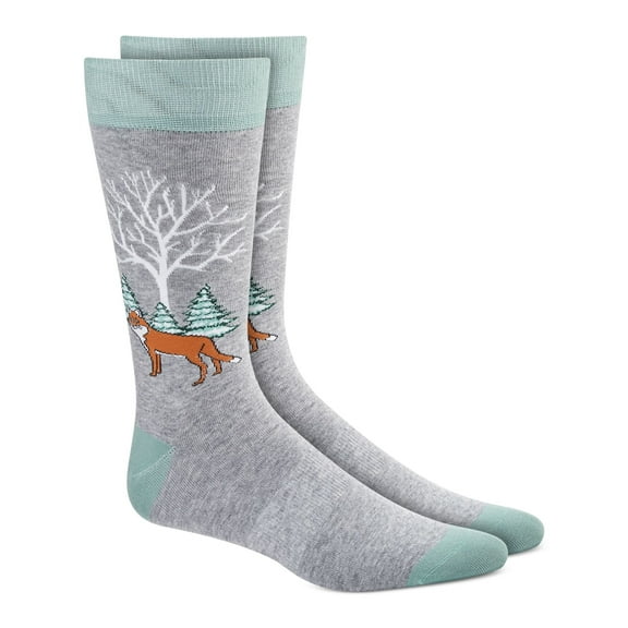 BAR III Mens Gray Novelty Crew Socks 7-12