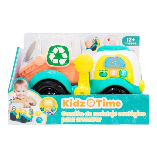 Camión Kidz Time de Reciclaje Ecológico para Arrastrar Multicolor