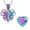Rainbow, variant on Butterfly Necklace Urn Cremation Jewelry for Ashes with Heart Urn Necklace Lockets for Human Ashes Pet Ashes Pendent for Ashes and Chain