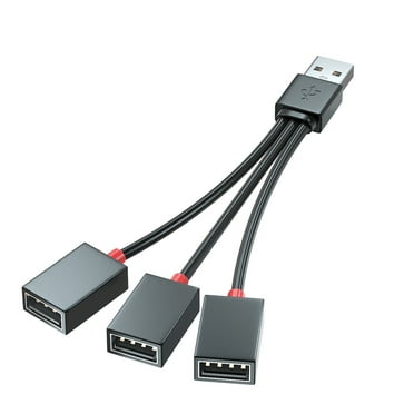 UNTERING USB Splitter Cable, USB Power Splitter 1 Male to 3 Female USB 2.0 Adapter 1 to 3 USB Splitter USB Extension Cable