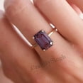 thumbnail image 2 of Alexandrite Gemstone Ring Purple Color Alexandrite Handmade Solitaire Ring Birthstone Gift Wedding Gift Ring, 2 of 3