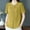 Yellow, variant on ZZwxWA Womens Vintage Boat Neck Linen Cotton Shirts Short Sleeve Button-Up Summer T-Shirt Plus Size Solid Color Tops