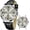 G8405-black and silver grey, variant on Watches for Men Luxury Analog Classic Leather Large Simple Easy Read Quartz Minimalist Dress Day Date Quartz Mens Watches