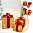 thumbnail image 1 of Xihbxyly Cajas de Luz Navideñas, Cajas de Regalo Plegables de Hierro, Luces Led Cálidas, Decoración para Árbol de Navidad, Decoración Festiva Multiusos, para Bodas y Oficinas, Juego de 3 Piezas, 10 X, 1 of 6