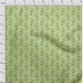 thumbnail image 3 of oneOone Cotton Poplin Light Green Fabric Leaves & Flower Floral Sewing Fabric By The Yard Printed Diy Clothing Sewing Supplies 56 Inch Wide, 3 of 4