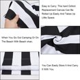 thumbnail image 4 of 44x17inch Beach Sling Chair Replacement Canvas 1mm Thick Black and White Stripes Outdoor Furniture Folding Sling Lounge Chair Fabric Patio Sling Chairs Cloth for Sunbathing Garden Courtyard DIY, 4 of 6