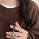 thumbnail image 4 of Fashionable Women's Necklace With Retro Leopard Print Heart And Star Pendant Adjustable Long Chain Neck Jewelry, 4 of 4