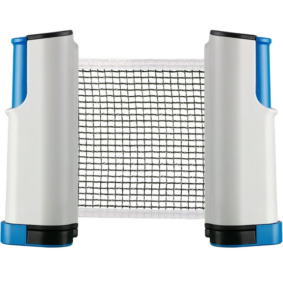 Portable Retractable Table Tennis Net Replacement, Ping Pong Net and Post, 5.5 Feet Fits Tables Up to 2 inch Gray-blue