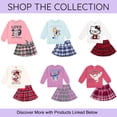 thumbnail image 4 of Harry Potter Little Girls' Fleece Sweatshirt and Plaid Pleated Skirt Set Hedwig Pink Maroon, 4 of 8