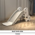 thumbnail image 1 of Compact Foldable Kids Slide with Climbing & Play Functions - Safe Indoor Toddler Playground Equipment for Home Use, White Grey Design, Multi-Functional Children's Activity Toy for Small Spaces, 1 of 6