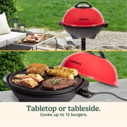 Cuisinart Indoor/Outdoor Electric Grill, 2-in-1 Portable BBQ with Nonstick Cooking Surface, Electric Grill Outdoor with Adjustable Heat