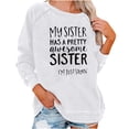 thumbnail image 2 of Meichang Sweat-Shirt pour Femmes Manches Longues Col Rond Pull Décontracté Raglan Confortable Sweat-Shirts Vintage Lettre Graphique, 2 of 6