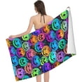 thumbnail image 3 of Colorful Halloween Pumpkin Pattern Large Beach Towel - Plush Thick Cotton Pool Towel, Adult Beach Towels, 3 of 17