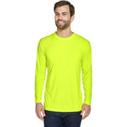 A Product of UltraClub Adult Cool  Dry Sport Long-Sleeve Performance Interlock Bright Yellow