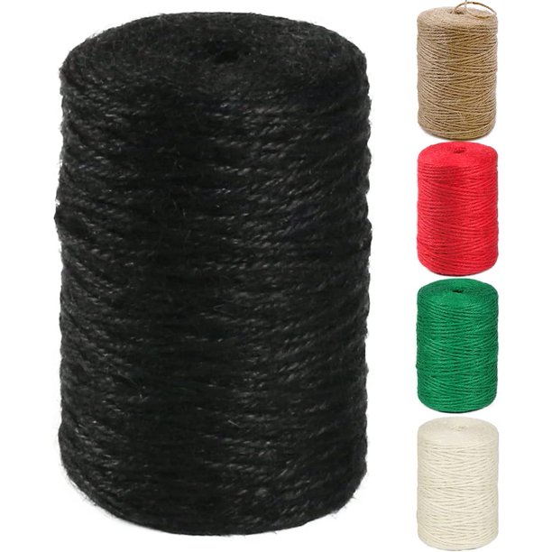 PerkHomy Cordel de Yute Natural Cordel de 600 pies de Largo para Manualidades Envoltura de Regalos Embalaje Jardinería Decoración de Bodas (Marrón 2 mm * 600 pies)