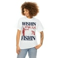 thumbnail image 3 of Wishing I was Fishing  Love to fish Unisex Heavy Cotton Tee, 3 of 9