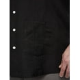 thumbnail image 2 of Oak Hill by DXL Men's Big and Tall Embroidered Panel Sport Shirt, Black, 1XL, 2 of 7
