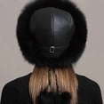 thumbnail image 3 of 100% Natural Fox Fur Hat Women Cap Thick Fur Cap Winter Warm Hat Female Fashion For Women Hat With Earmuffs Hat, 3 of 5
