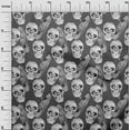 thumbnail image 3 of oneOone Rayon Gray Fabric Skull Sewing Material Print Fabric By The Yard 56 Inch Wide, 3 of 5