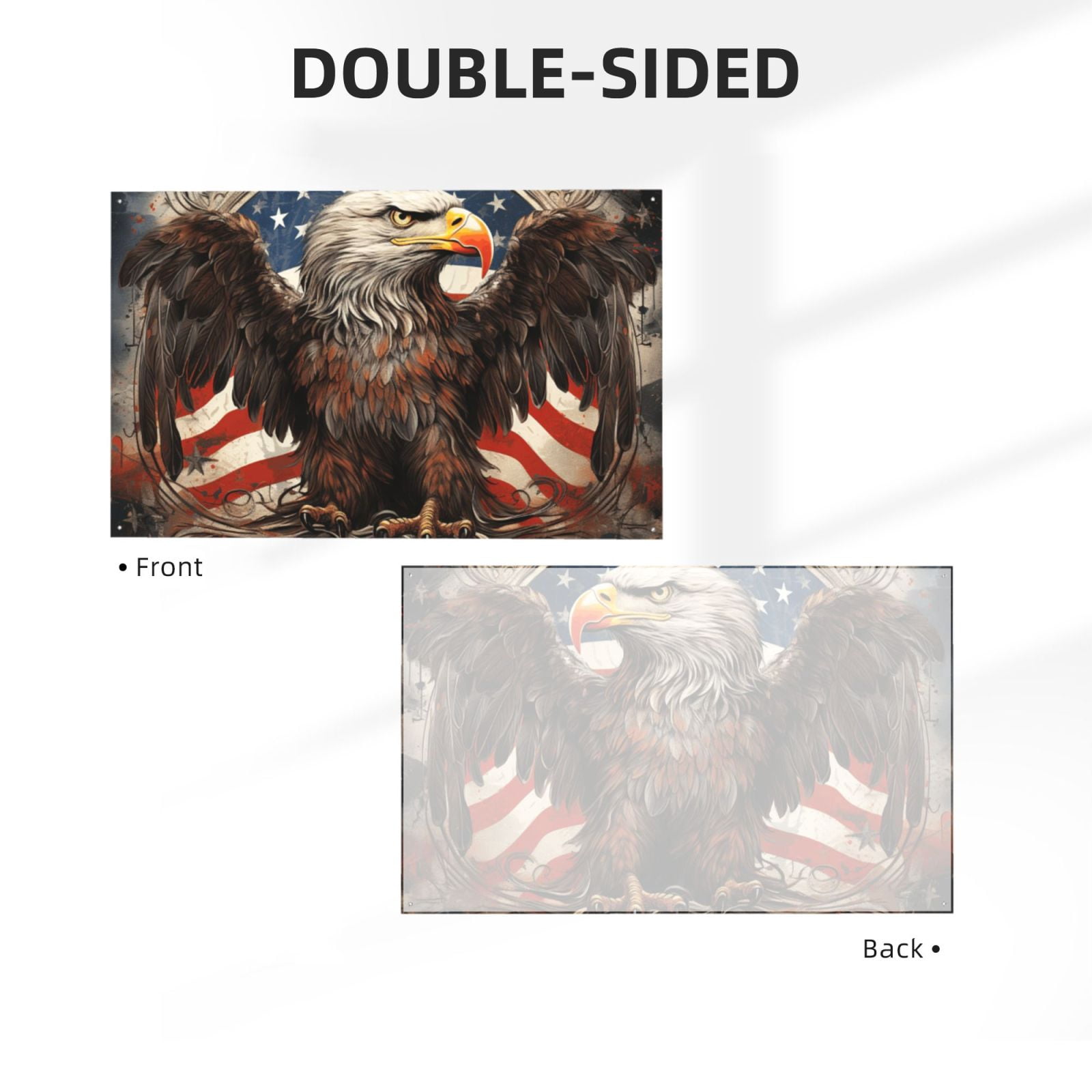 United States Navy Eagle American Flag USA Four Hole Decorated Banner Flag for Garden Yard Home Decoration Indoor Outdoor 4x6 Ft