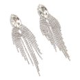 thumbnail image 1 of Rhinestone Dangling Earrings Tassel Earrings Fringe Earrings Rhinestone Tassel Earrings 2Pcs Rhinestone Dangling Earrings Hand Made Beaded Fringe Tassel Earrings For Women Girls, 1 of 8