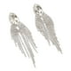 thumbnail image 3 of 2 pendientes colgantes de diamantes de imitación hechos a mano con cuentas y flecos para mujeres y niñas, boda nupcial, plata, 3 of 10