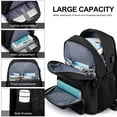 thumbnail image 2 of Mochila escolar Liokesa para portátil ligera de 15,6 pulgadas con USB, color negro, 2 of 7