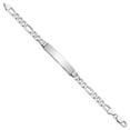thumbnail image 2 of 14k White Gold Bracelet ID Figaro 7.5 mm 8 in WG Link, 2 of 4