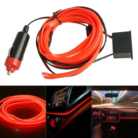 Tsv Car Red Neon Led Panel Gap String Strip Light Glowing