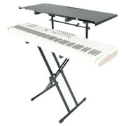 Rockville RKS42X 2-Tier X-Stand Keyboard or DJ Stand with Quick Release+Shelf