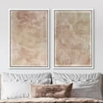 thumbnail image 2 of IDEA4WALL Framed Canvas Print Wall Art Set Tea Stains Geometric Paint Stroke Modern Art Abstract Wall Decoration Bohemian Minimal Artwork for Living Room, Bedroom, Office - 16"x24"x2 White, 2 of 5