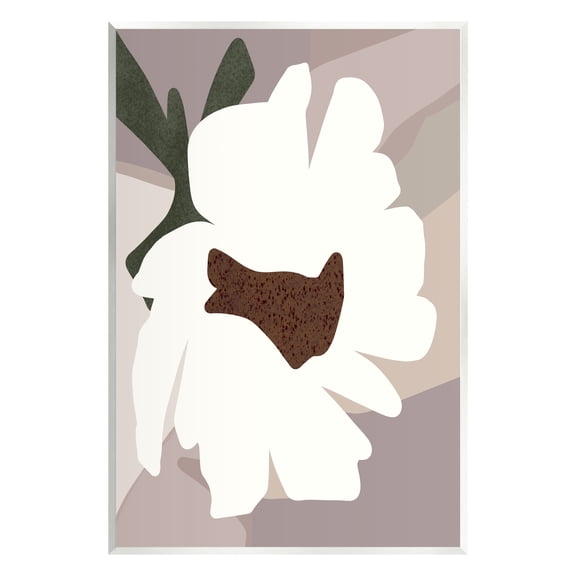 Stupell Industries White Contemporary Flower Botanical & Floral Painting Unframed Art Print Wall Art, 10 x 15